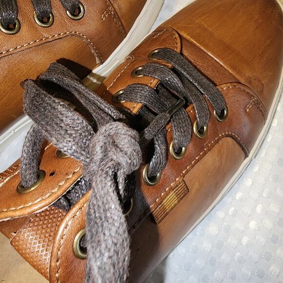 LA MILANO EUC MENS SIZE 8.5 LEATHER SNEAKERS SHOES - Picture 8 of 11